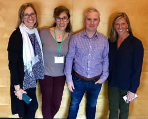 Cara Hesse von Alnylam (Betreuung PH Patienten), Stephanie Schulz, Alan Nolan von Alnylam (Betreuung PH Patienten) Kim Hollaender von der OHF